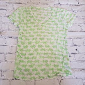 Semi-Sheer V-neck T-shirt